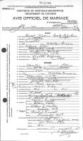 Certificat de mariage
