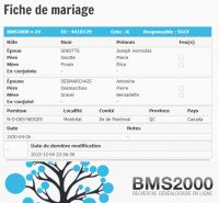 Fiche de mariage